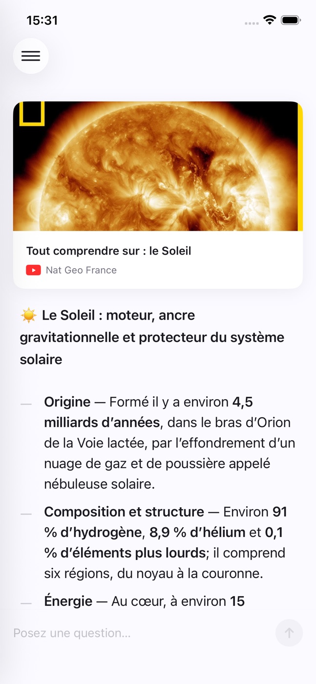 Résumé d'une vidéo YouTube dans Short AI